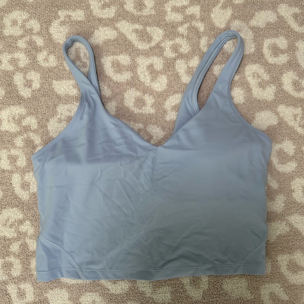 Lululemon Women's Blue Sports Bra short top size 8